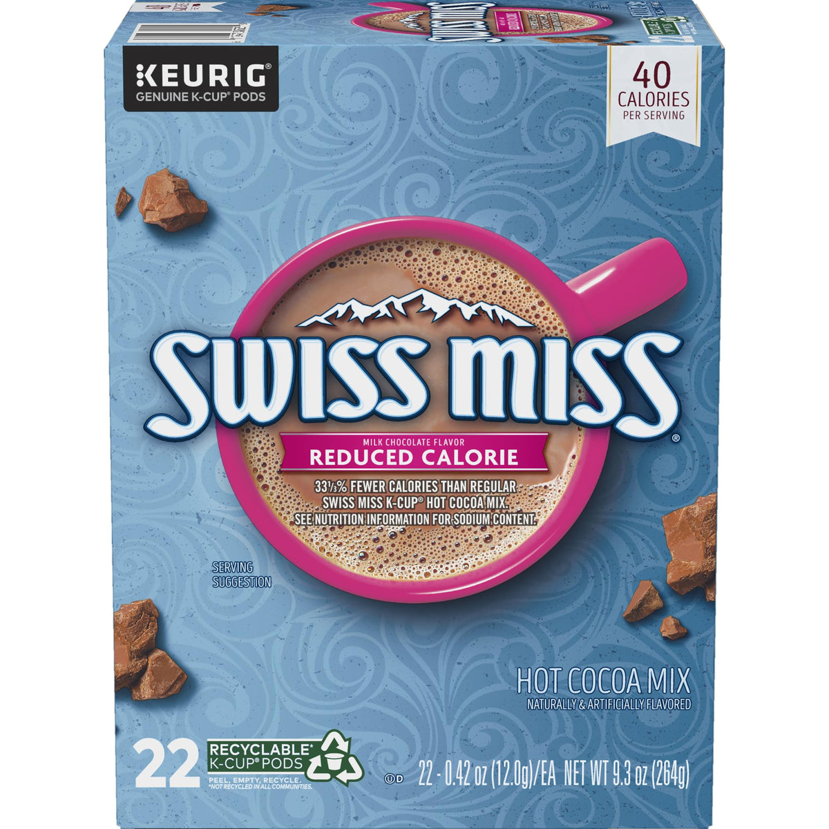 Swiss Miss Keurig-compatible pod lineup ready for home use.
