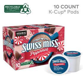 Swiss Miss Keurig single-serve brewer image showcases effortless cocoa moments