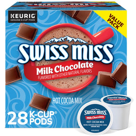 Swiss Miss milk chocolate hot cocoa K-Cup pod for quick indulgence
