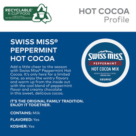 Steaming cup of Swiss Miss Peppermint Hot Cocoa with inviting aroma