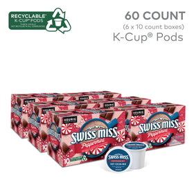Swiss Miss Peppermint Hot Cocoa cups in use for quick comforting boost