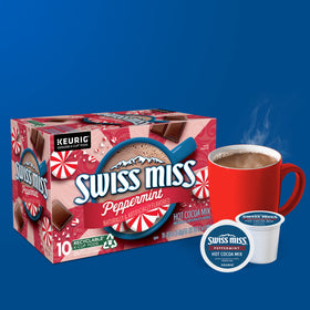 Keurig-compatible Swiss Miss Peppermint Hot Cocoa for fast single-serve