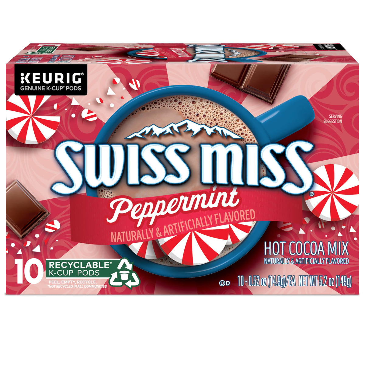 Swiss Miss Peppermint Hot Cocoa made in the USA with Wisconsin dairy partners