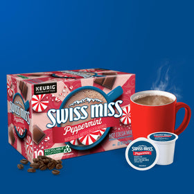 Swiss Miss premium cocoa powder closeup suggests rich flavor and smooth texture