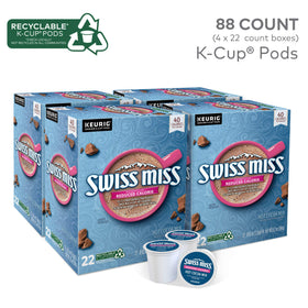 Swiss Miss Keurig-compatible pod closeup for single-serve cocoa.