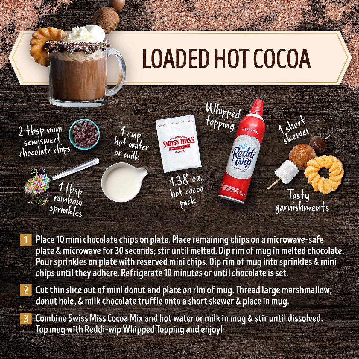 Swiss Miss Simply Cocoa milk pour, real dairy base for rich, smooth texture.
