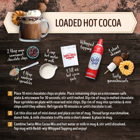 Swiss Miss Simply Cocoa milk pour, real dairy base for rich, smooth texture.