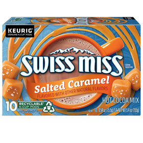 Swiss Miss warm cocoa on a cozy kitchen counter.