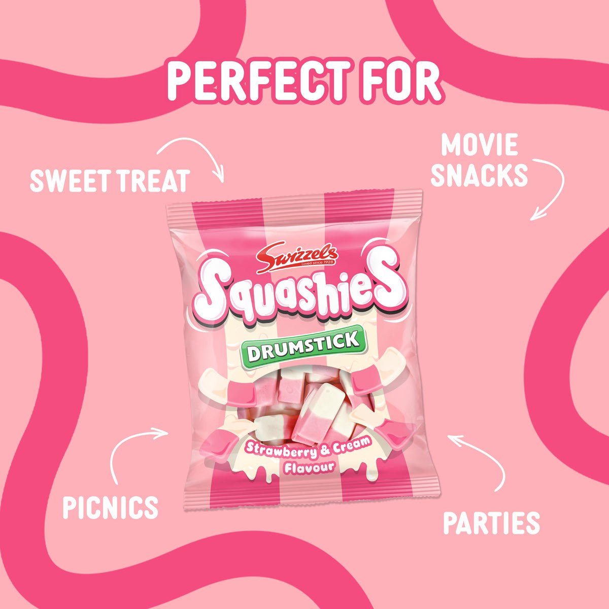 Swizzels Squashies in a lunchbox for tasty everyday snacking.