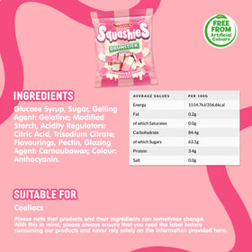 Package shot of Swizzels Squashies Strawberry & Cream 120g pack.