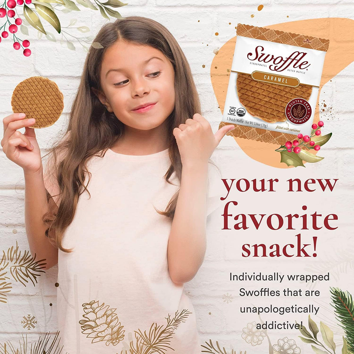 Swoffle dark chocolate dipped and French vanilla flavors offer variety.