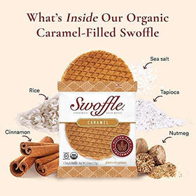 Swoffle dark chocolate-dipped stroopwafels close-up showing rich texture