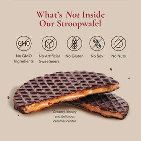 Swoffle organic gluten-free stroopwels in fresh-pack packaging.