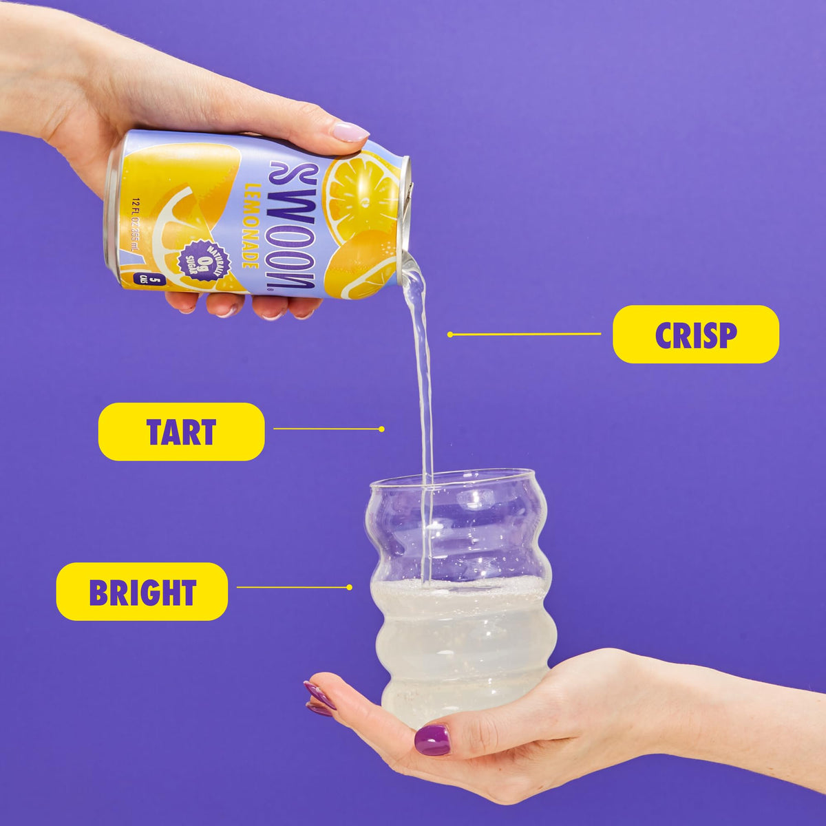 Swoon Classic Lemonade ingredients highlight 100 percent natural lemon juice concentrate.