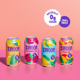 Swoon Raspberry Tea can highlights bold berry notes with zero sugar convenience