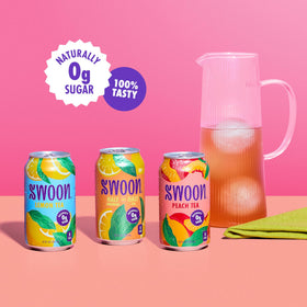 Swoon half-and-half iced tea lemonade pour ready for refreshment.