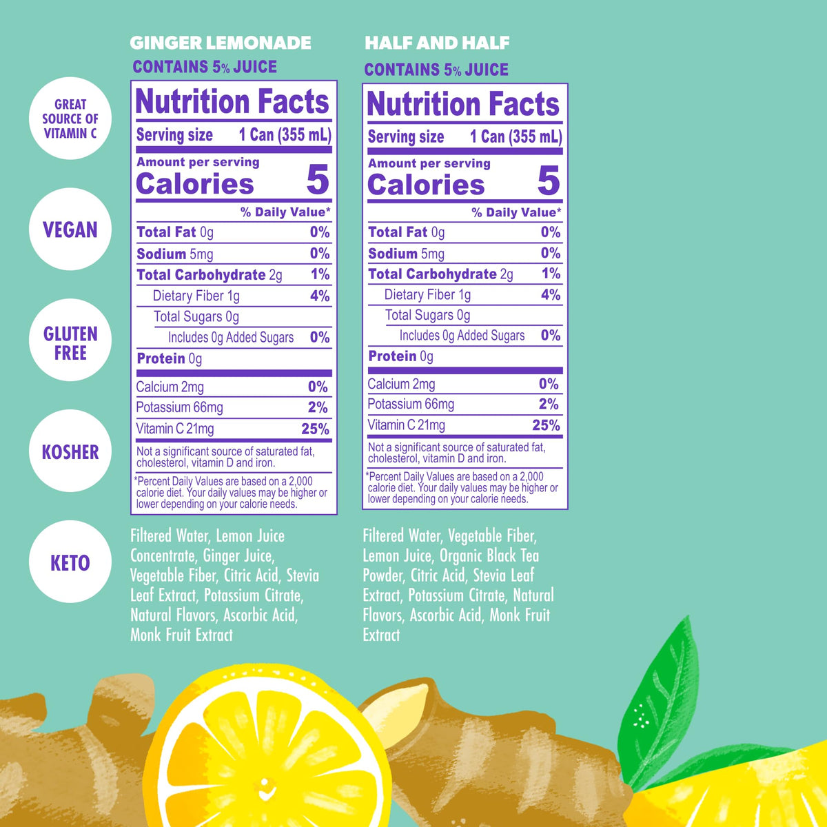Swoon Lemonade Cans Lined Up showcases zero sugar and bold flavors.