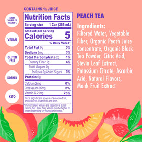 Swoon Peach Tea 12-pack box ready for pantry or fridge storage