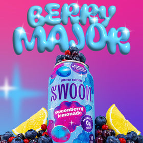Nutrition banner hints gluten-free and kosher certifications on Swoonberry Lemonade