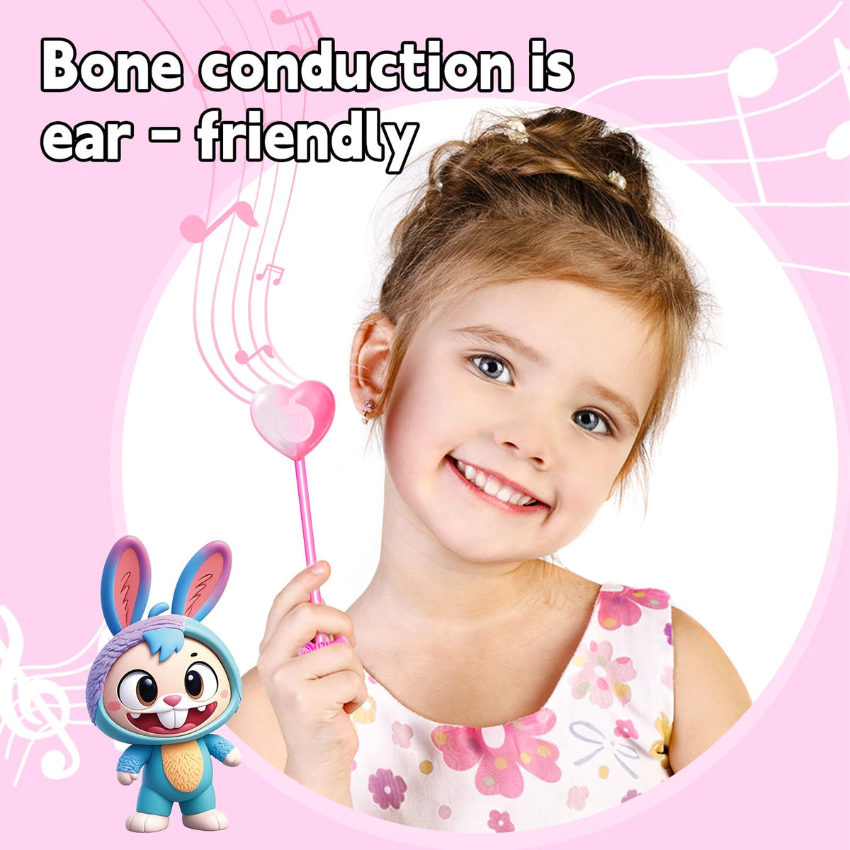 Swoot pink heart-shaped lollipop with whistle toy for celebrations.