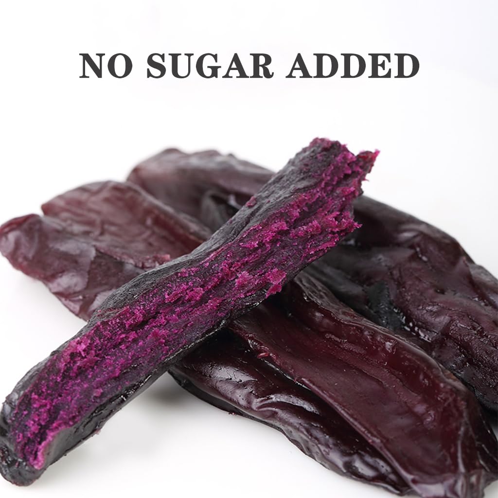 SXET Dried Purple Potatoes on the go, office or travel snack scenario.