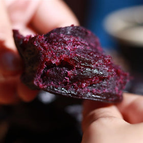 SXET Dried Purple Potatoes texture close-up, soft and chewy.