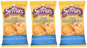 Sylvia's Crispy Chicken Mix label on packaging, ideal for quick home fried chicken