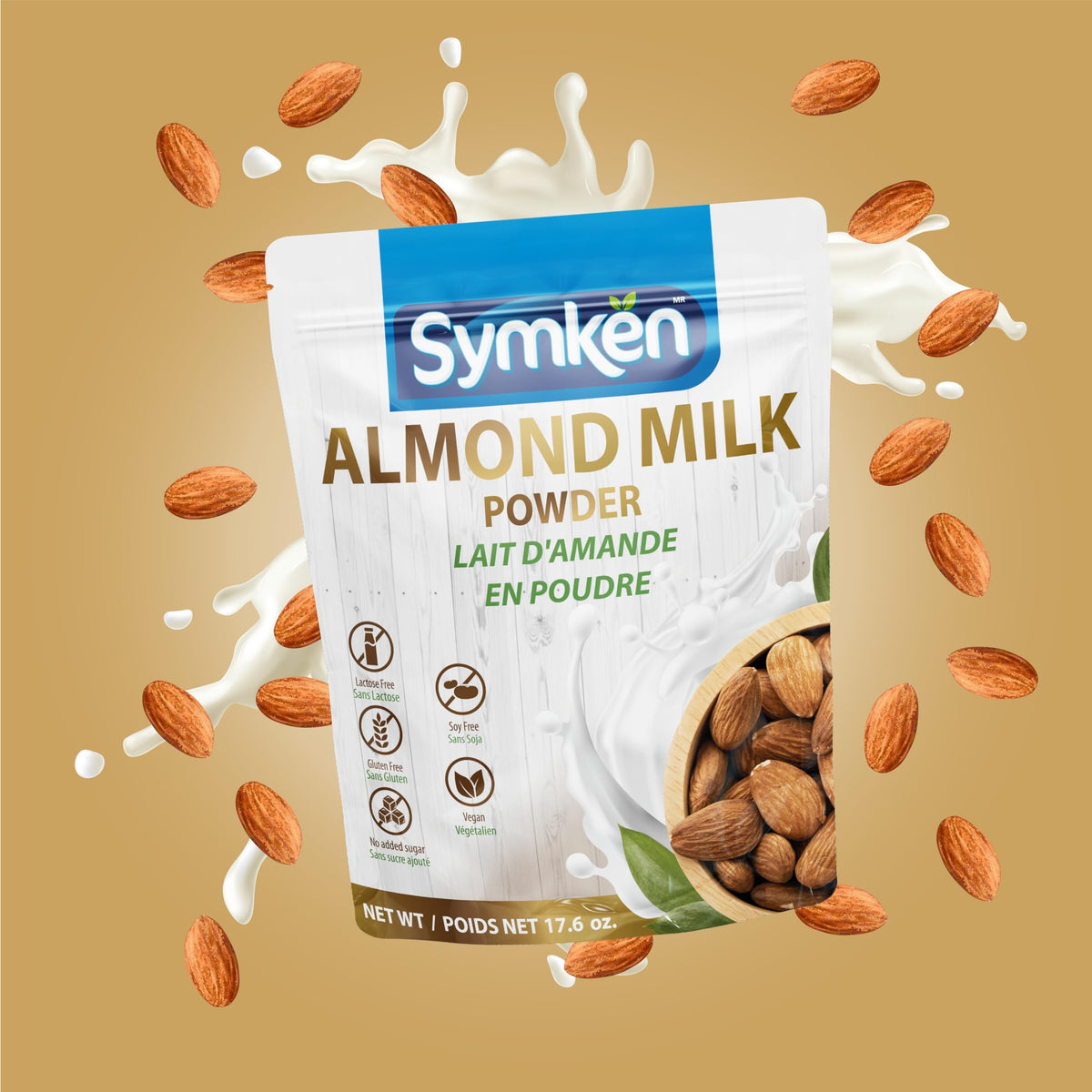 SYMKEN Almond Milk Powder in baking mix for desserts and treats