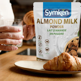 SYMKEN Almond Milk Powder kitchen scene in a pantry setting