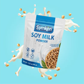 SYMKEN Sugar-free Soy Milk Powder in a dessert bowl for a creamy plant-based treat