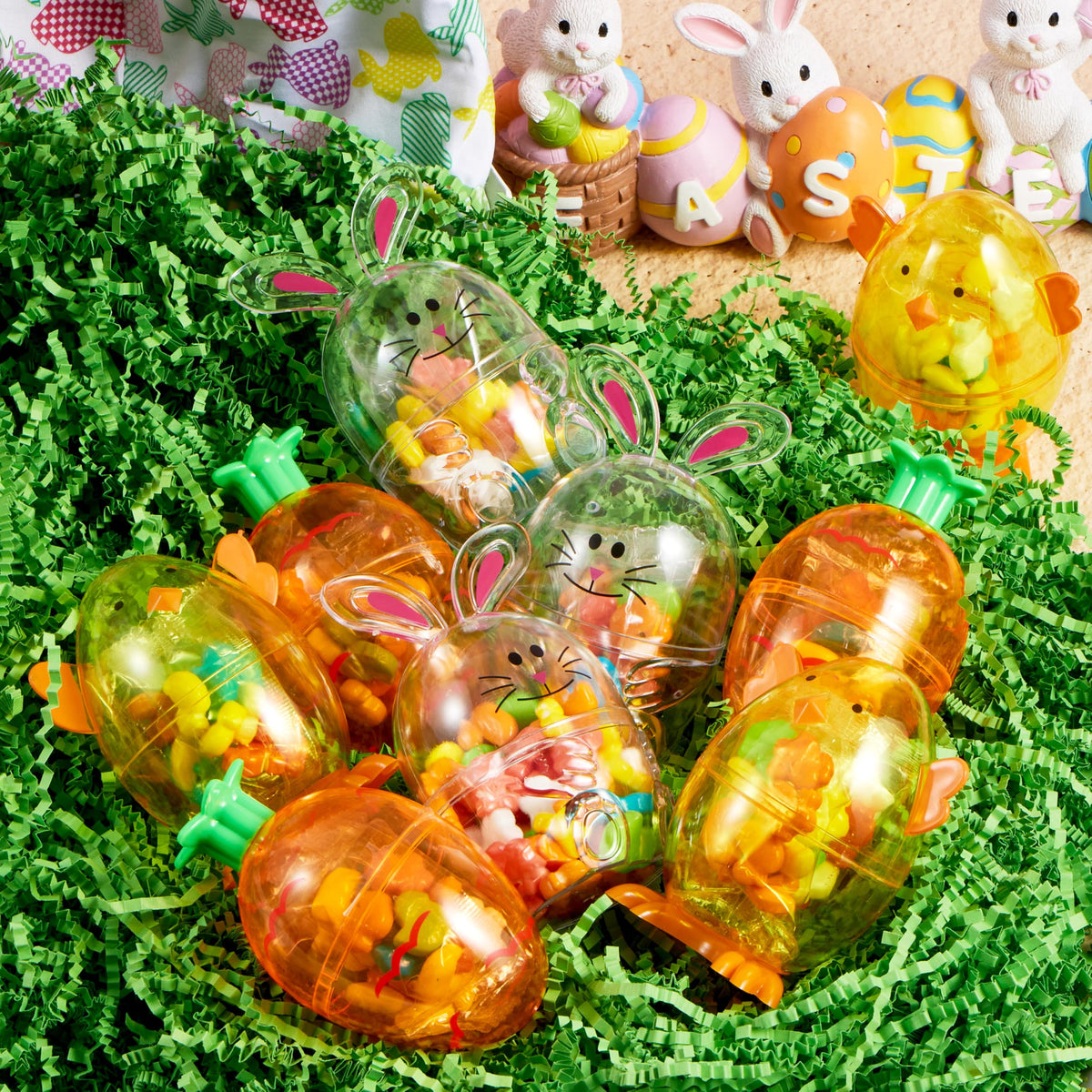 SYNCFUN Easter basket filler display shows ready-to-gift eggs