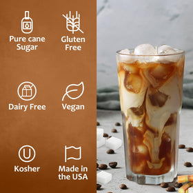 SYRUVIA Cane Sugar Sweetener close-up for beverages.