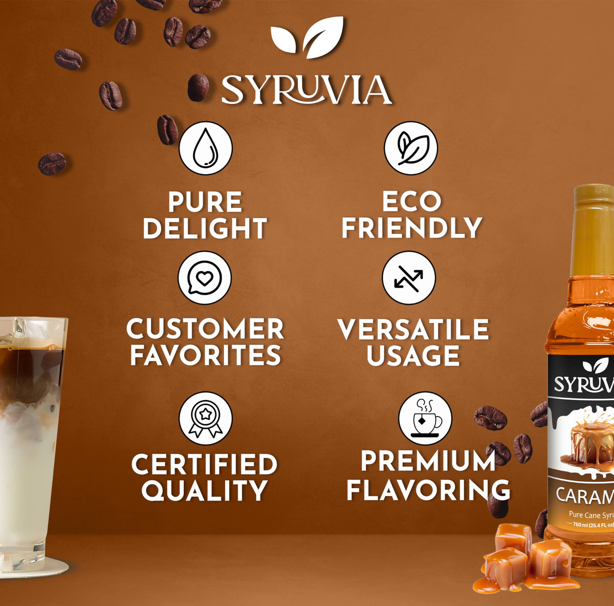 Syruvia cane sugar syrup boosts sweet flavor with no artificial colors