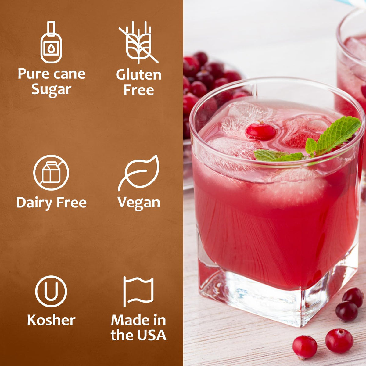 SYRUVIA Cherry Syrup drizzle over desserts for vivid finish and sweetness.