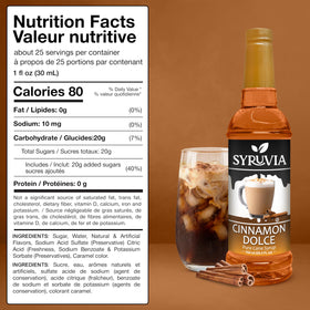 SYRUVIA Cinnamon Dolce latte creation highlights flavorful cafe-style drinks