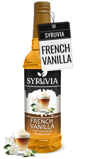 SYRUVIA coffee syrup bottle for rich vanilla flavor in beverages