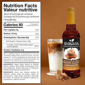 SYRUVIA syrup as a dessert topping with warm spice notes