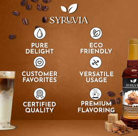 SYRUVIA iced coffee with brown sugar cinnamon flavor