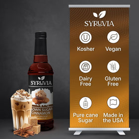 Latte with SYRUVIA Brown Sugar Cinnamon for balanced sweetness and aroma.