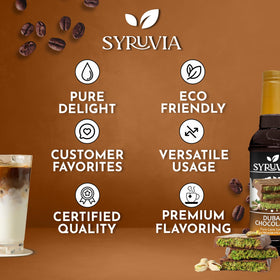 SYRUVIA coffee syrup latte art close-up elevates flavor.