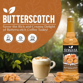 SYRUVIA coffee flavoring syrup swirls into latte art with creamy texture enhancement