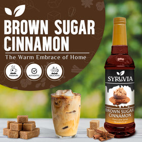 SYRUVIA brown sugar cinnamon syrup added to latte for aroma