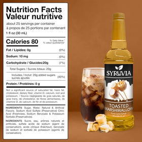 SYRUVIA Toasted Marshmallow Syrup drizzled on pancakes and ice cream for cozy indulgence
