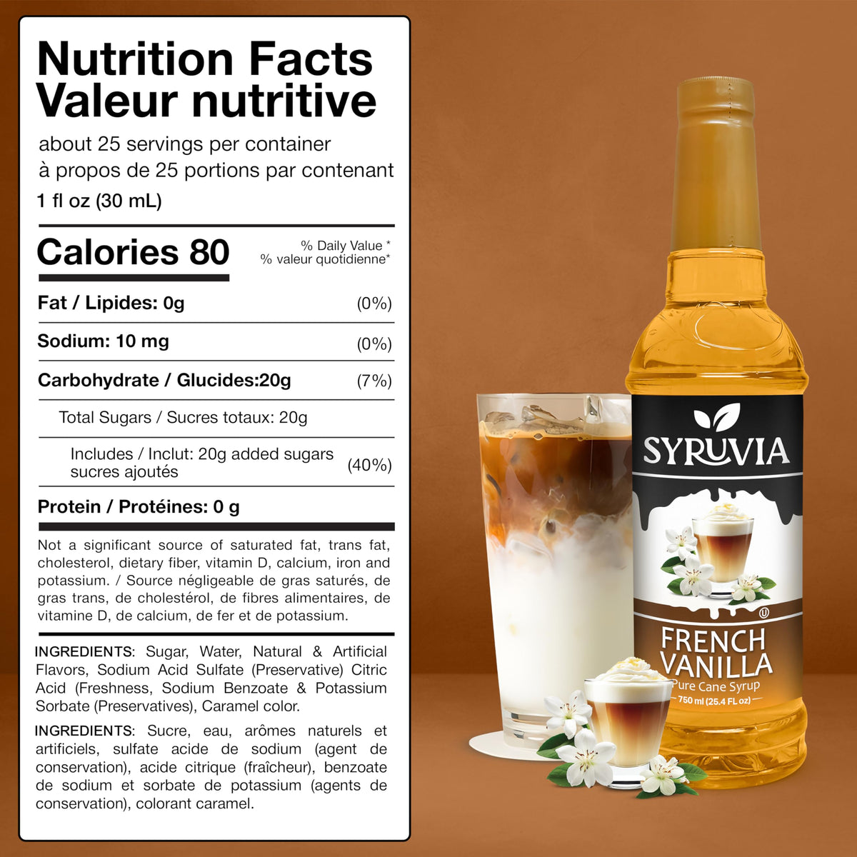 SYRUVIA coffee syrup pump dispensing for easy flavor control.