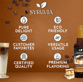 SYRUVIA syrup made with pure cane sugar for natural sweetness