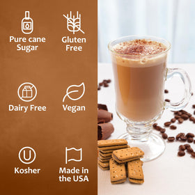 Syruvia Cookie Butter Syrup cappuccino boost for afternoon pick-me-up.