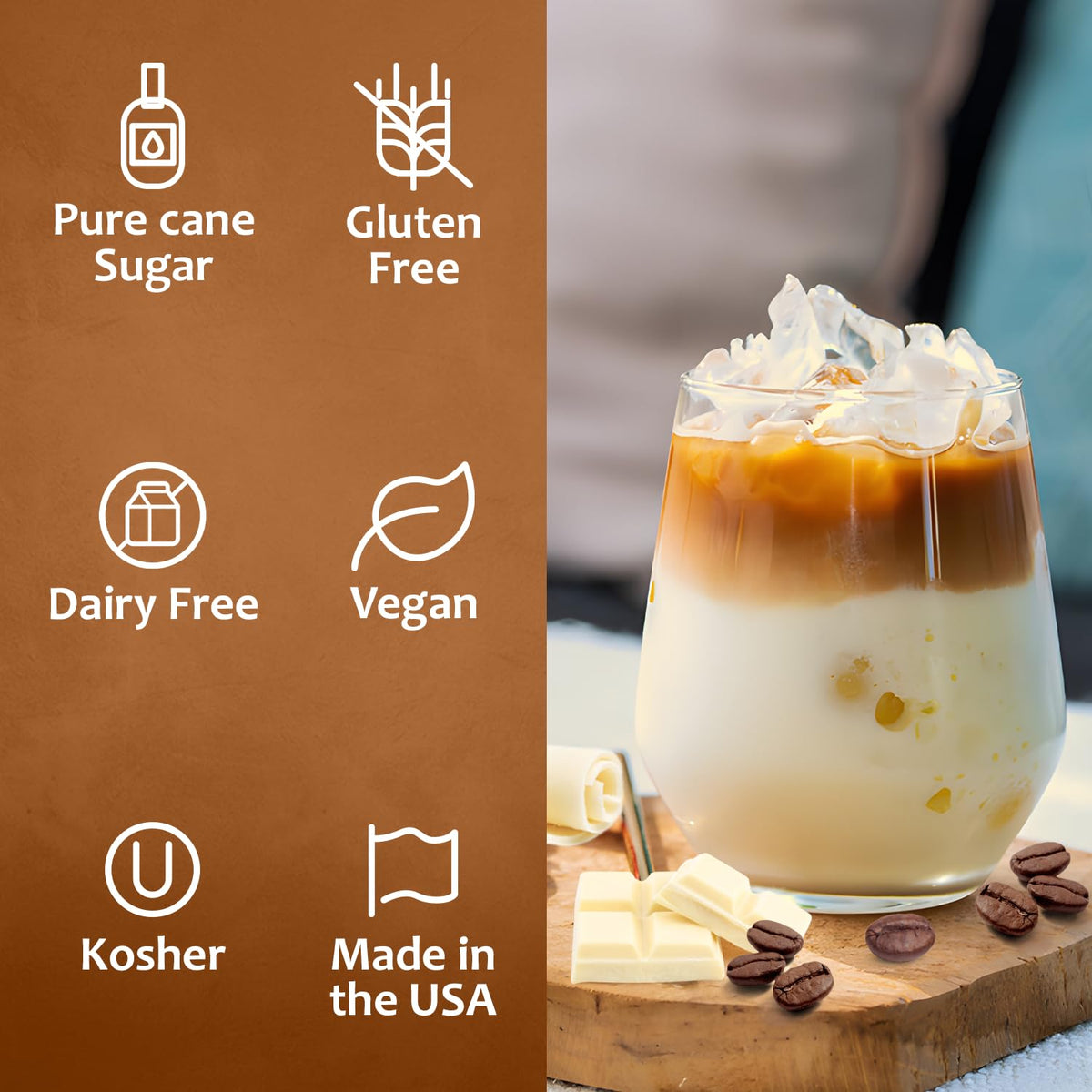 SYRUVIA Dessert topping drizzle brings indulgent flavor to treats.
