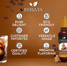 SYRUVIA Gingerbread Syrup in a cozy kitchen scene for everyday flavor