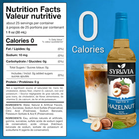 SYRUVIA Hazelnut Coffee Latte Syrup adding nutty notes to a latte
