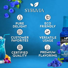 Kosher-certified SYRUVIA bottle with clear label for shops